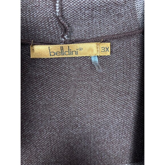 Belldini Women's Plaid Hooded Open Cardigan Brown 3XL New Without Tags - Picture 6 of 8